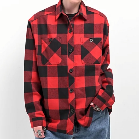 Empyre Tops - Women's Empyre Brand Heavy Weight Organic Cotton Plaid Flannel Unisex Med